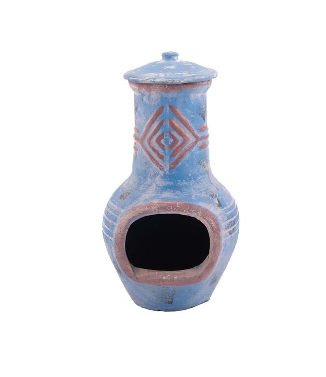 Redfire Chimenea Colima Kleihaard Blauw/Rood H68 x D31 Cm