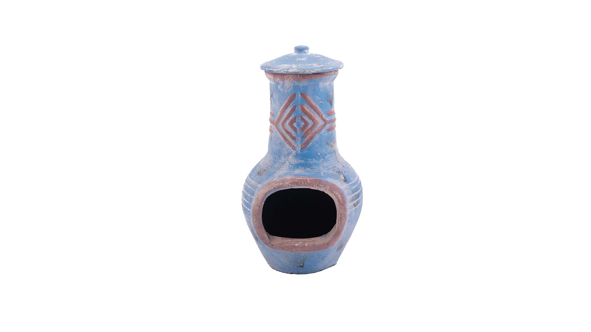 Redfire Chimenea Colima Kleihaard Blauw/Rood H68 x D31 Cm