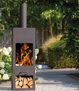 Redfire Jersey Vuurhaard XXL Zwart H186 x B45 Cm