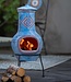 Redfire Chimenea Colima Kleihaard Blauw/Rood H68 x D31 Cm