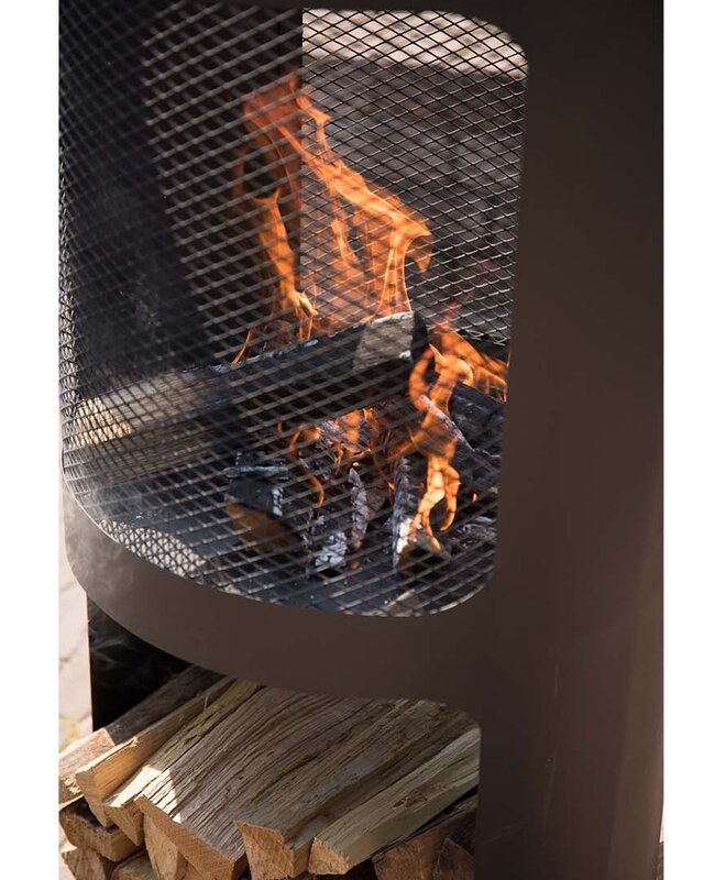 Redfire Buffalo Vuurkorf Zwart H90 x D44 Cm