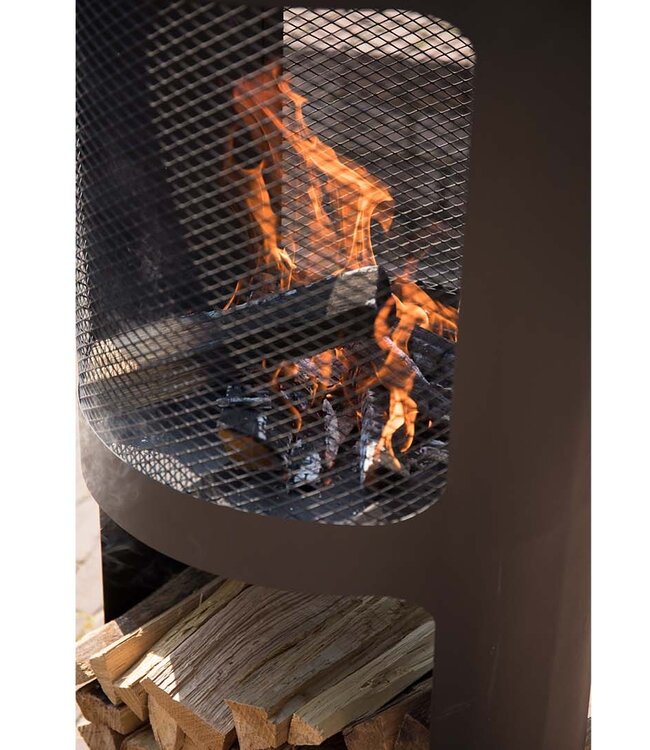 Redfire Buffalo Vuurkorf Zwart H90 x D44 Cm