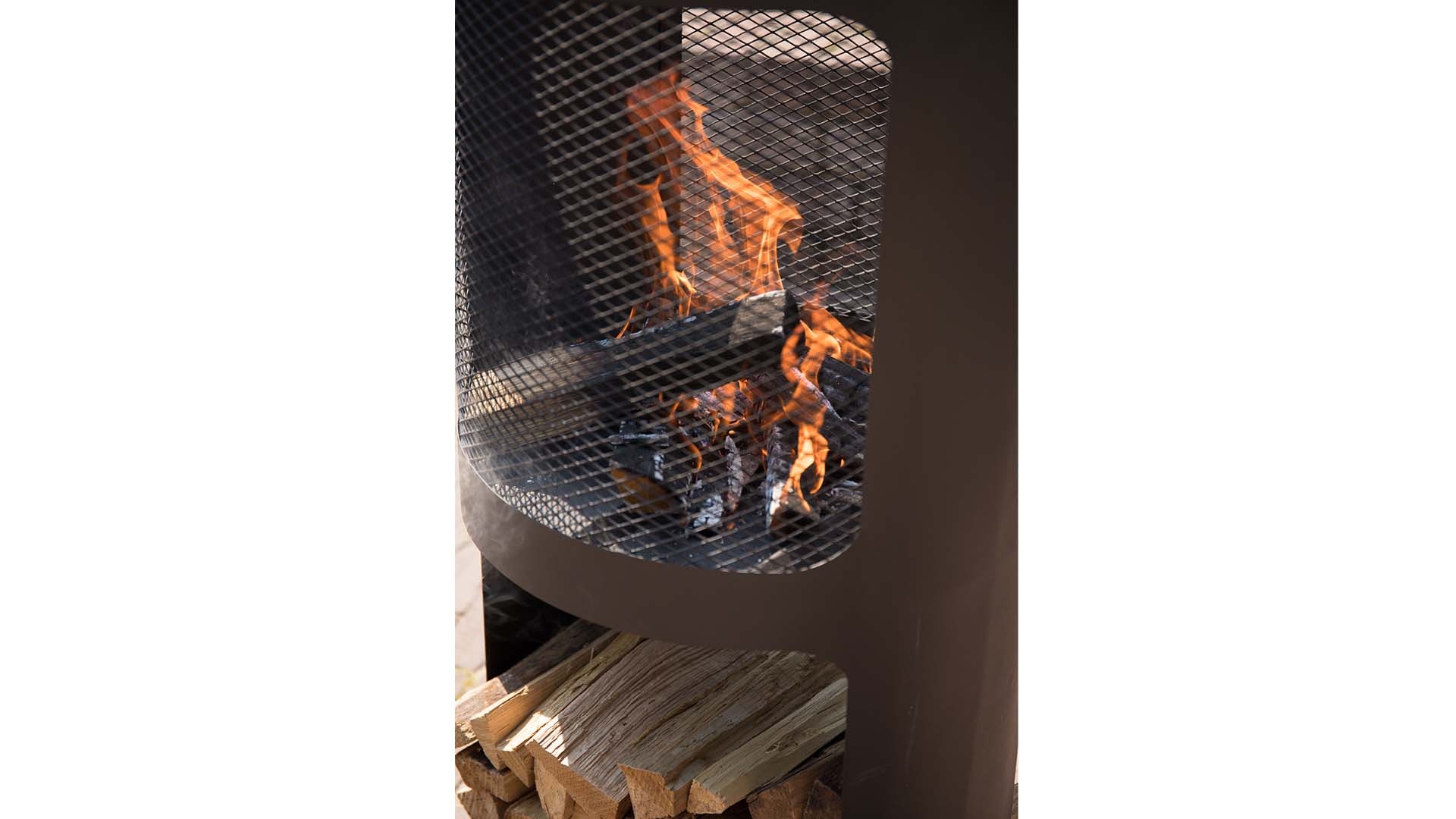 Redfire Buffalo Vuurkorf Zwart H90 x D44 Cm