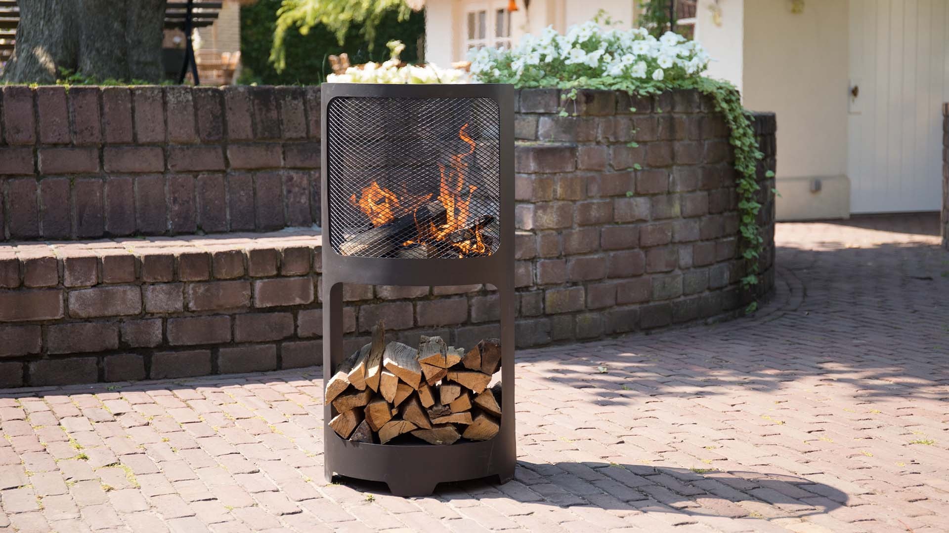 Redfire Buffalo Vuurkorf Zwart H90 x D44 Cm