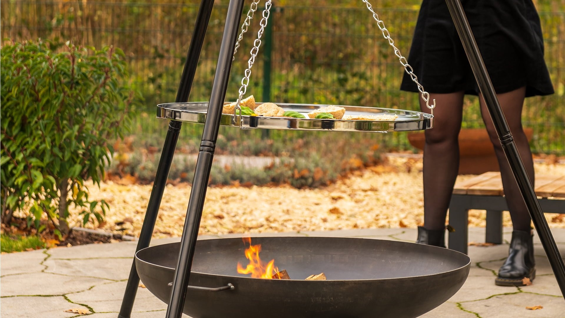 Redfire Barbecue-driepoot Zwart/Zilver H168 x B115 Cm