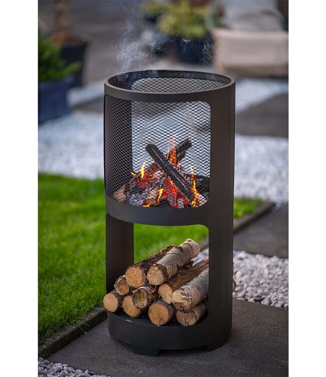 Redfire Buffalo Vuurkorf Zwart H90 x D44 Cm