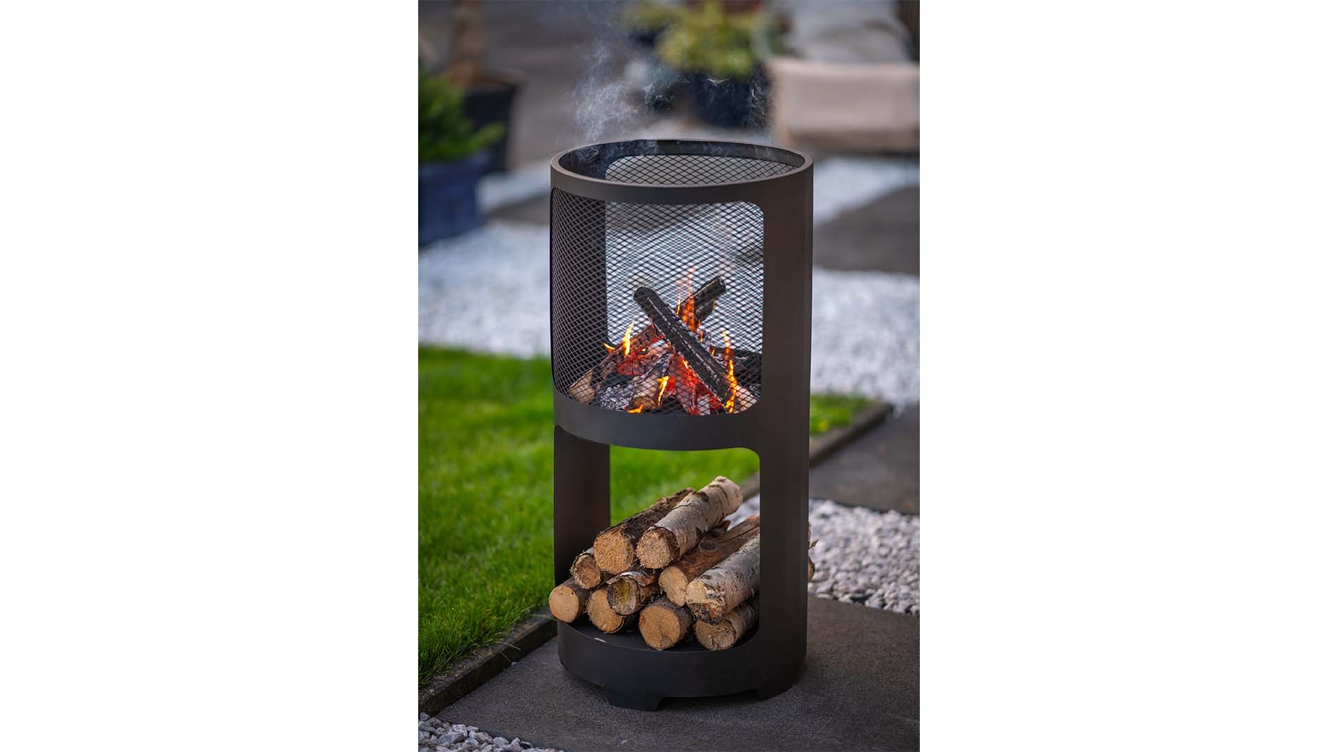 Redfire Buffalo Vuurkorf Zwart H90 x D44 Cm