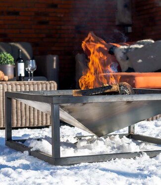 Redfire Tervo Vuurschaal Zwart/Industrieel 80 x 80 x 30 cm