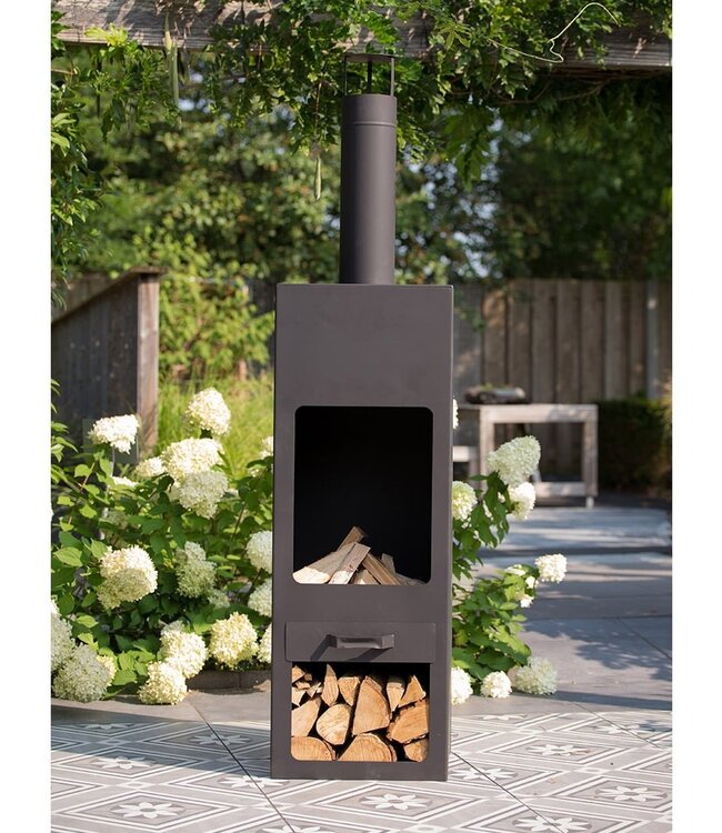 Redfire Jersey Vuurhaard XXL Zwart H186 x B45 Cm