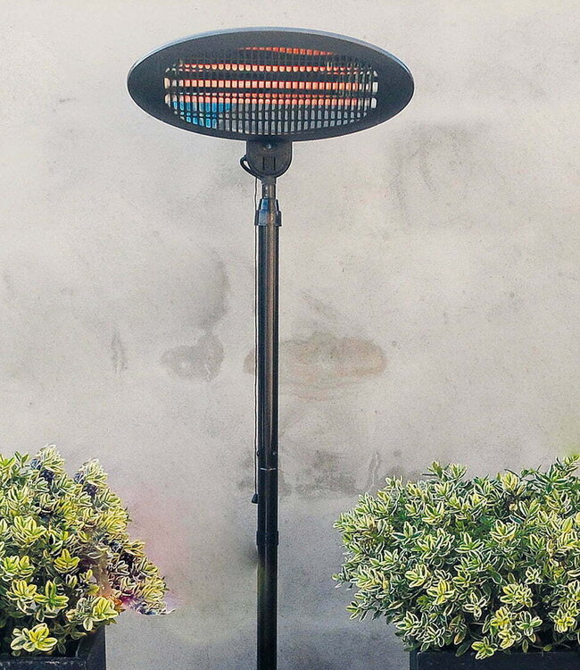 SUNRED Elektra Quartz staand zwart 2000 watt