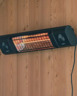 SUNRED Sun And Sound Ultra Wandmodel | Zwart | 2000 Watt