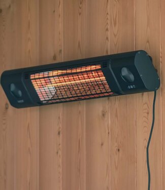 SUNRED Sun And Sound Ultra Wandmodel | Zwart | 2000 Watt