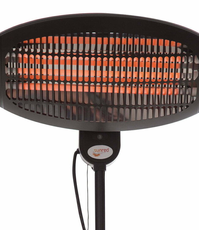 SUNRED Elektra Quartz staand zwart 2000 watt