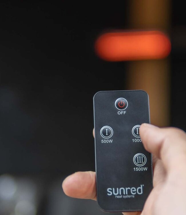 SUNRED Fortuna Ultra Wandmodel Zwart 1500 Watt