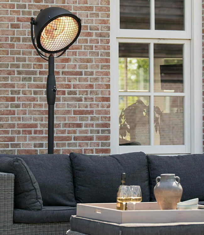 SUNRED Indus Bright staand | Zwart | 45,5 x 45,5 x 210 cm