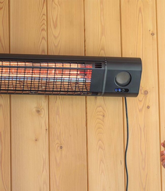 SUNRED Sun And Sound Ultra Wandmodel | Zwart | 2000 Watt