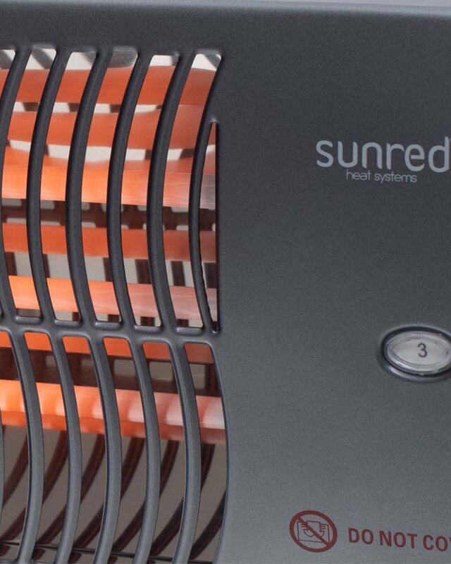 SUNRED Lugo Quartz wandmodel grijs 2000 W