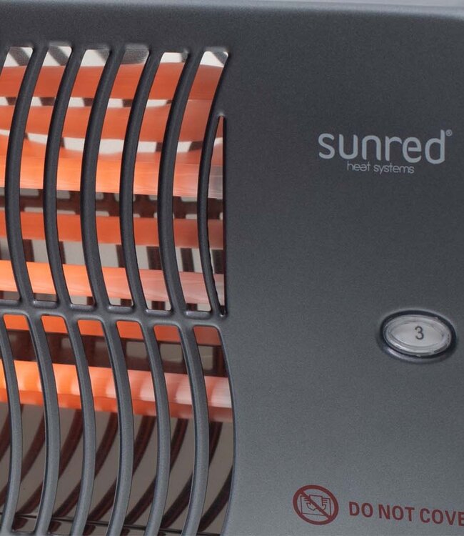 SUNRED Lugo Quartz wandmodel grijs 2000 W