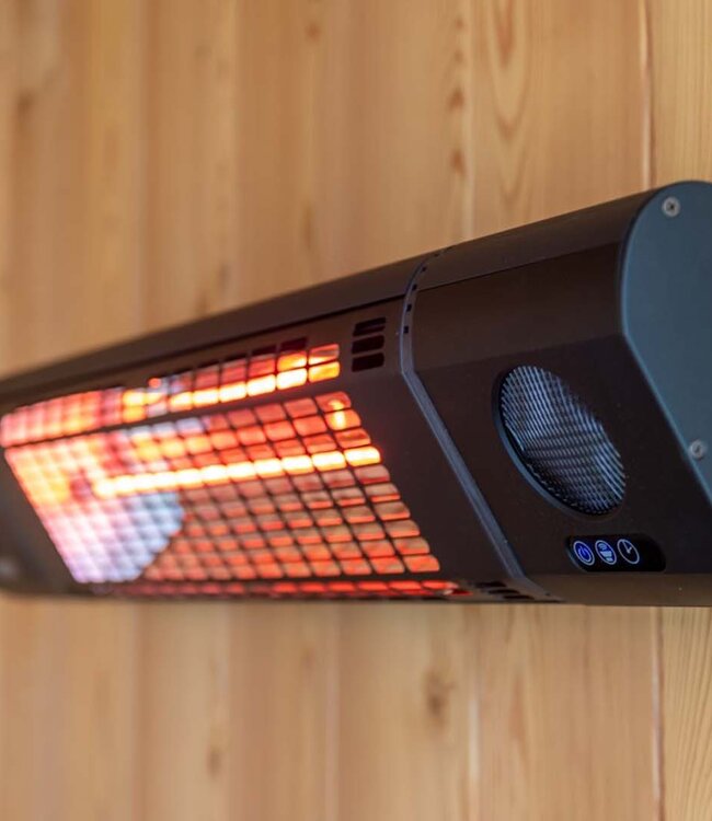 SUNRED Sun And Sound Ultra Wandmodel | Zwart | 2000 Watt