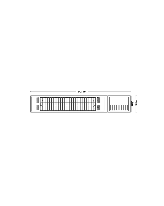 SUNRED Fortuna Ultra Wandmodel Zwart 1500 Watt