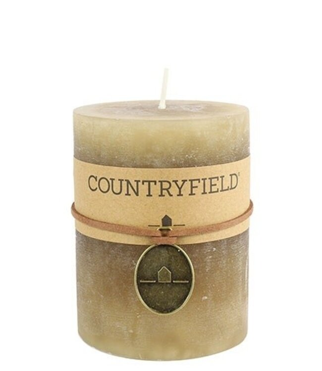 Countryfield Kaars Effen Tonnie | Beige | H14 x D7 cm