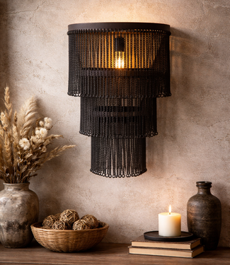 Rene Houtman Wandlamp Mila | Zwart | IJzer | 2 Maten