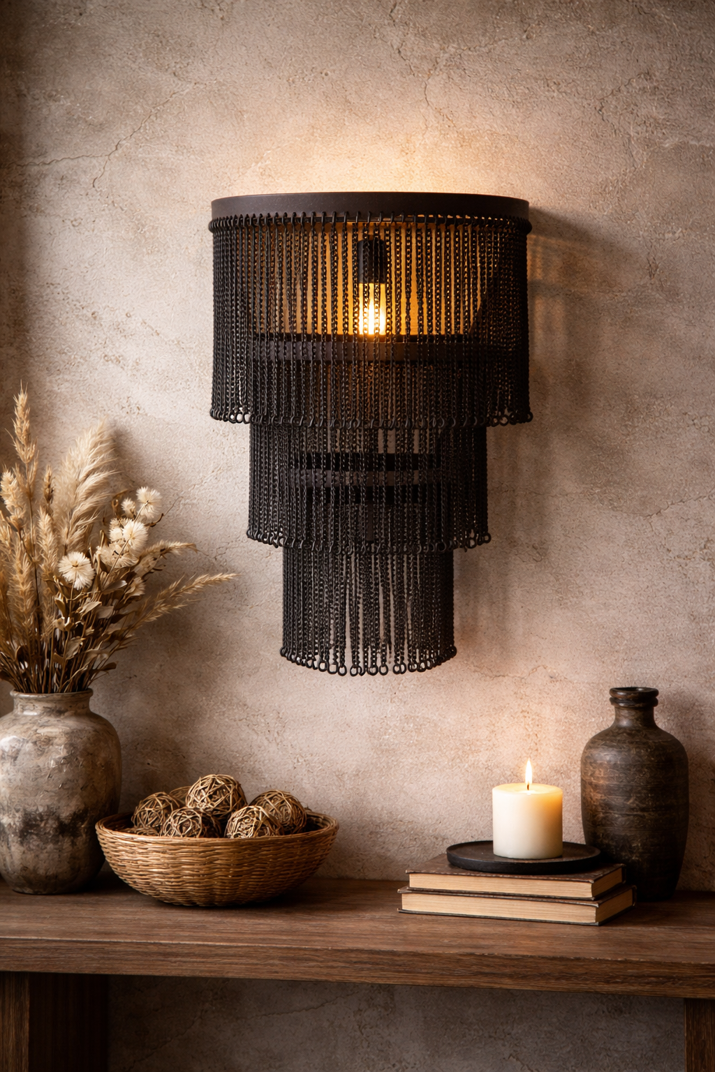 Rene Houtman Wandlamp Mila | Zwart | IJzer | 2 Maten