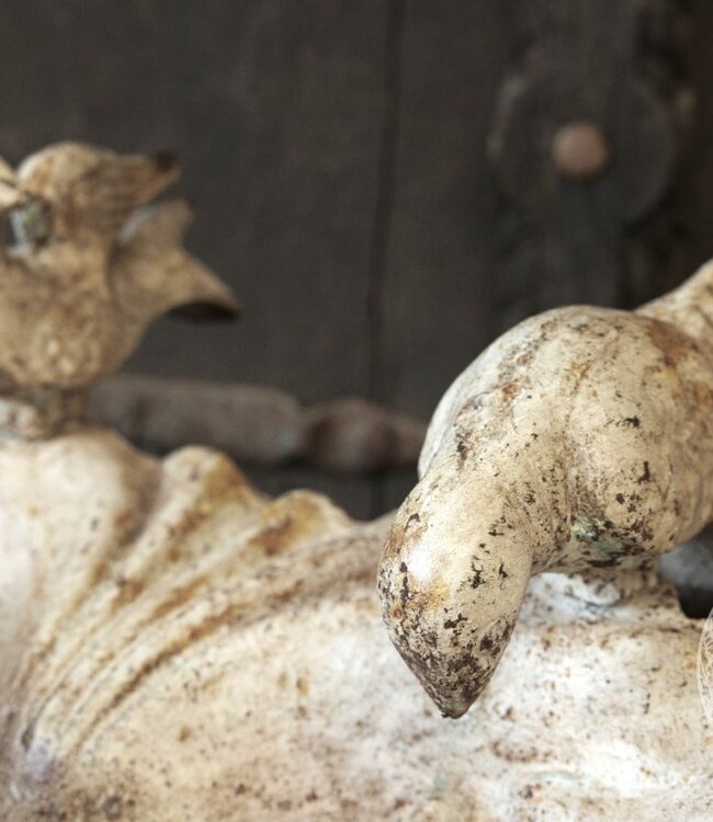 Be-Uniq Vogeltjes Drink Plateau Gietijzer | India H26xB48xD38 Cm