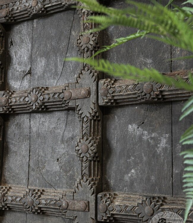 Be-Uniq Deur Oud Hout Indisch - Handgemaakt - H157xB81xD5 Cm