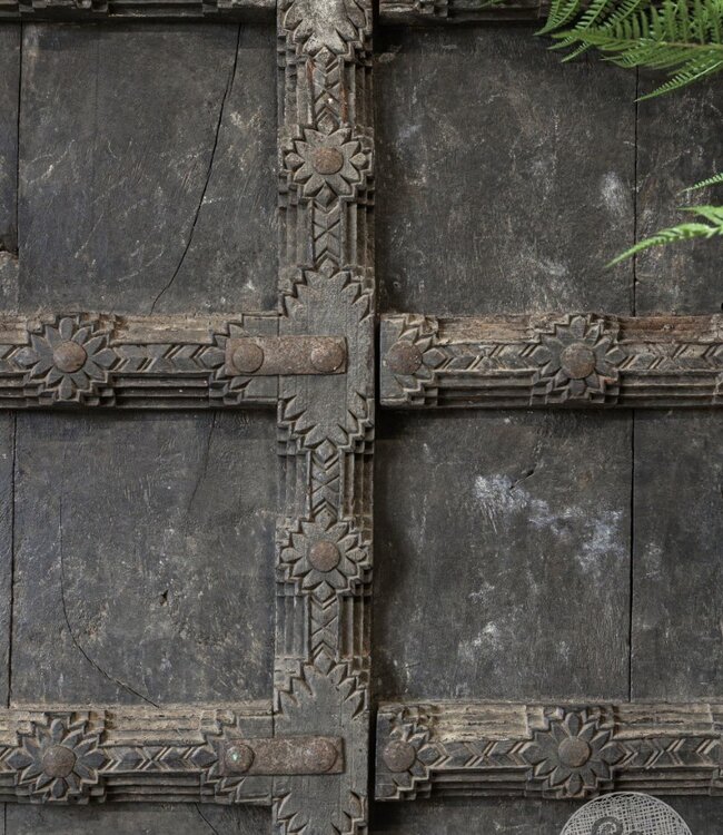 Be-Uniq Deur Oud Hout Indisch - Handgemaakt - H157xB81xD5 Cm