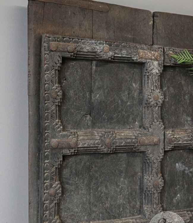 Be-Uniq Deur Oud Hout Indisch - Handgemaakt - H157xB81xD5 Cm
