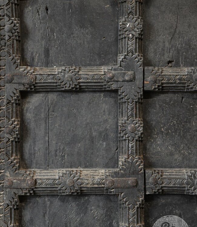 Be-Uniq Deur Oud Hout Indisch - Handgemaakt - H160xB81xD5 Cm