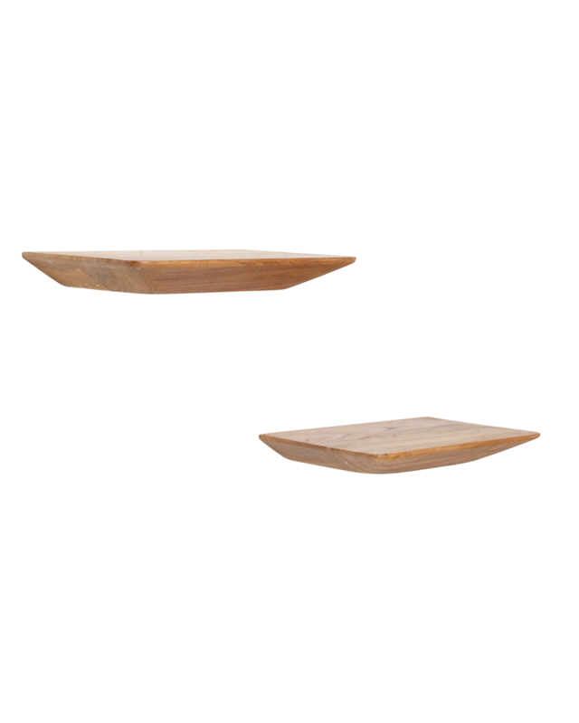Raw Materials Amsterdam Wandplank Craftsman | Teakhout | Set Van 2 | 25 cm