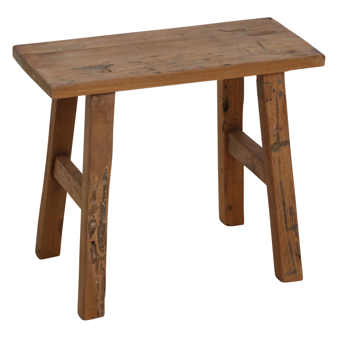 Raw Materials Amsterdam Java timmerman bijzettafel/bankje - gerecycled hout - 16x35x30 cm