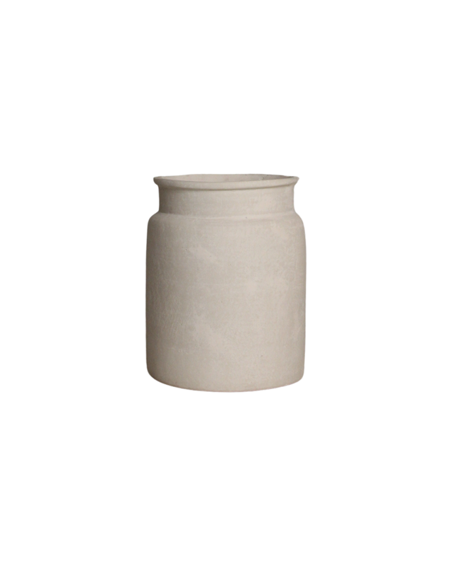 Raw Materials Amsterdam Decoratieve Vaas Mandore L | Krijt | 37,5x37,5x35 cm