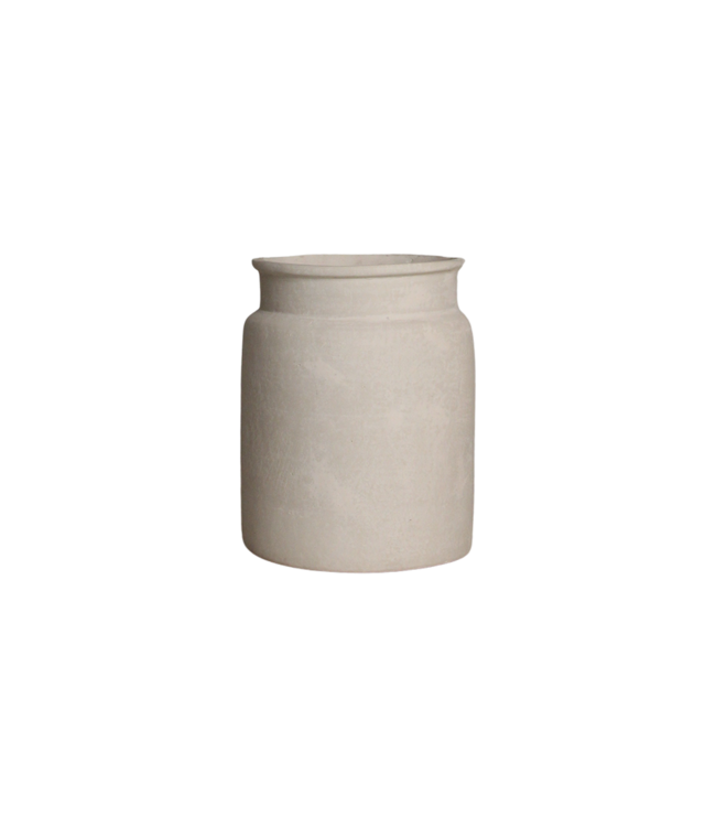 Raw Materials Amsterdam Decoratieve Vaas Mandore L | Krijt | 37,5x37,5x35 cm