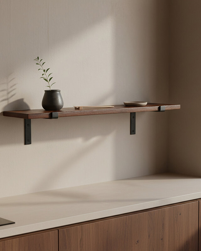 Raw Materials Amsterdam Factory Wandplank | Bruin | Hout | 80 cm
