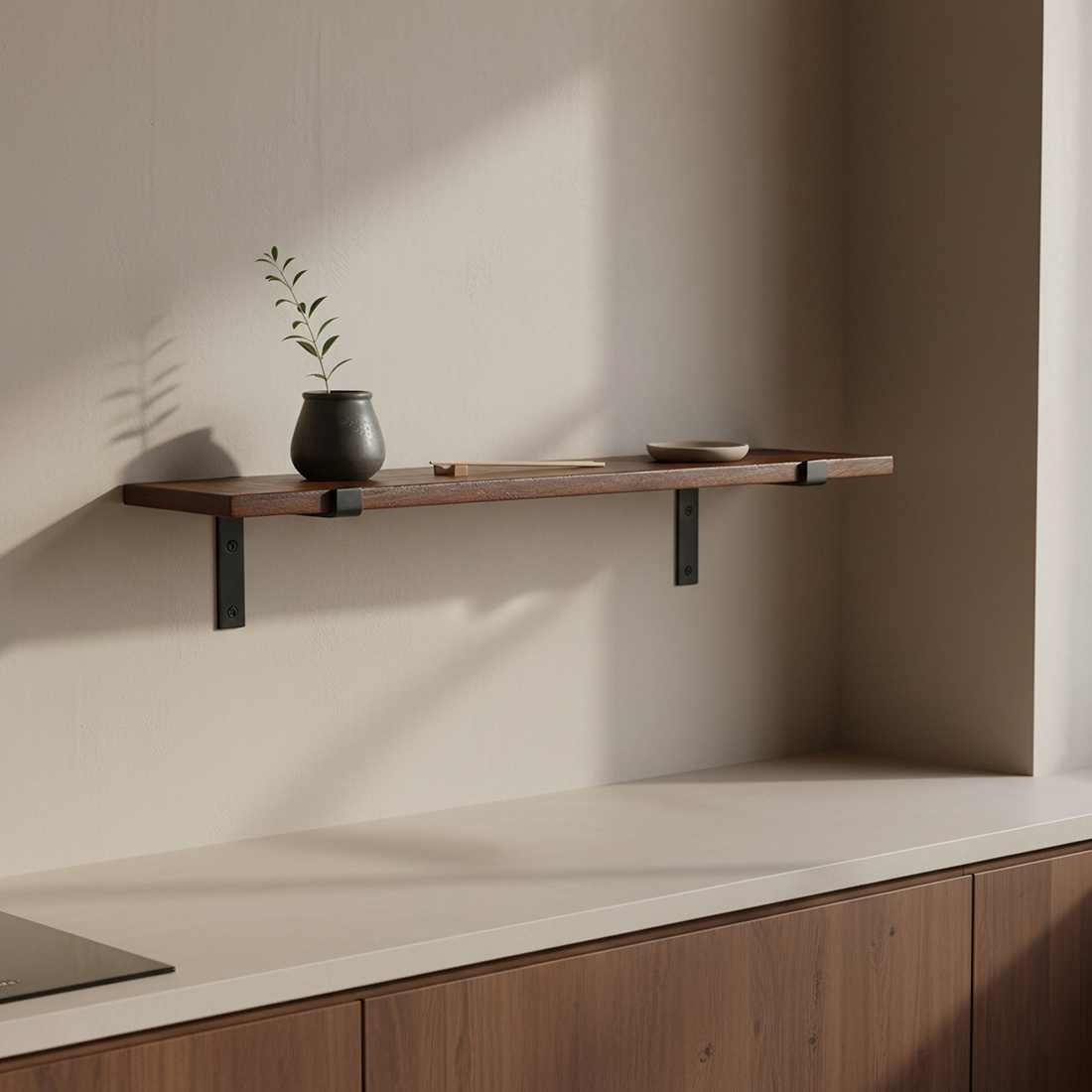 Raw Materials Amsterdam Factory Wandplank | Bruin | Hout | 80 cm