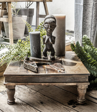 Raw Materials Amsterdam Factory Bajot bijzettafeltje - FSC-gerecycled hout - 46x46x18 cm