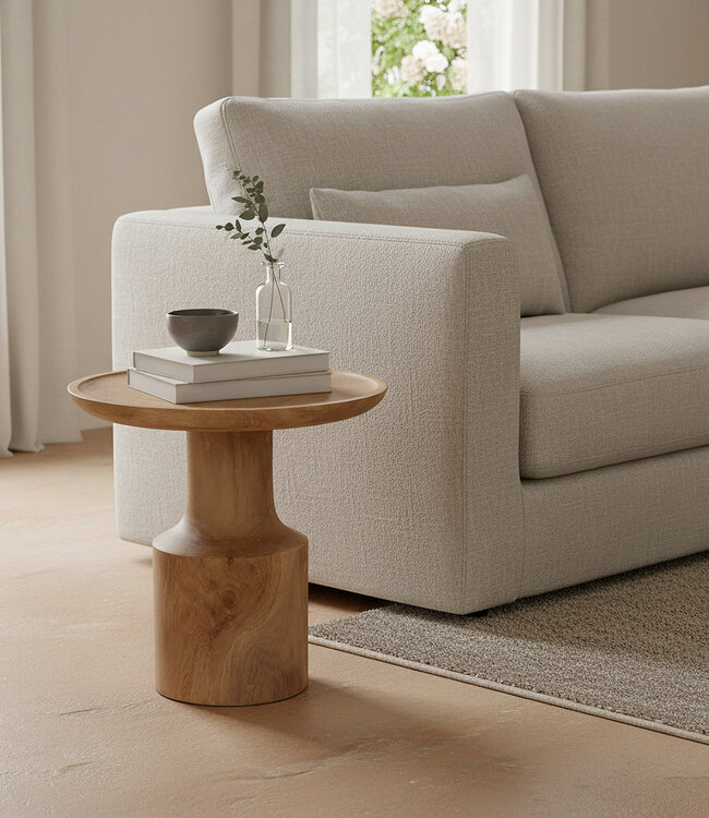 Nero teakhouten bijzettafel Day - natuurlijk teak