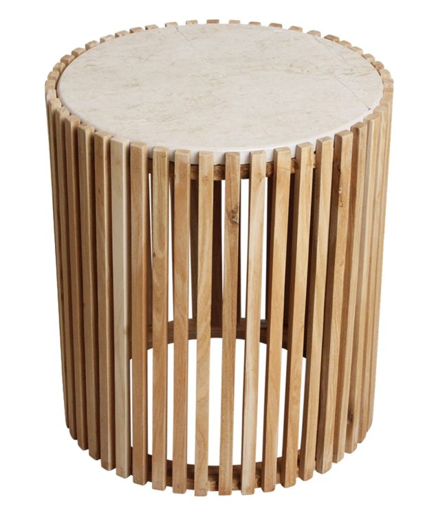 Raw Materials Amsterdam Infinity Ronde Marmeren Bijzettafel | 40x40x45 cm