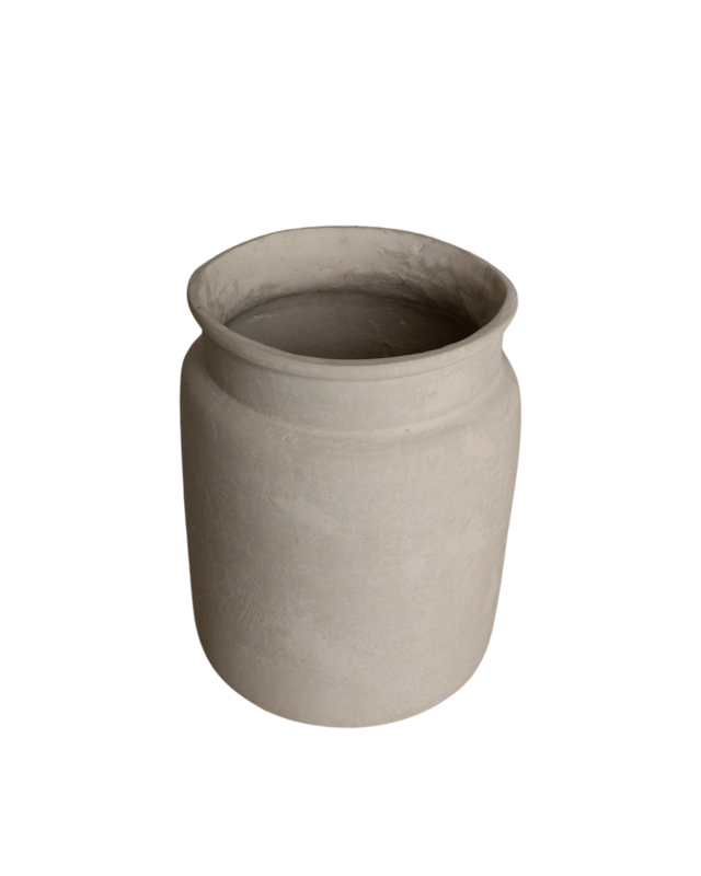 Raw Materials Amsterdam Decoratieve Vaas Mandore L | Krijt | 37,5x37,5x35 cm