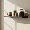 Zwevende Wandplank | Zwart | Hout | 80x18x3,8 cm