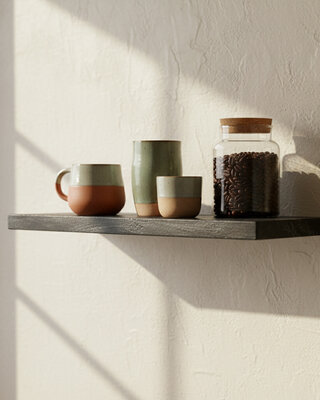 Raw Materials Amsterdam Zwevende Wandplank | Zwart | Hout | 80x18x3,8 cm
