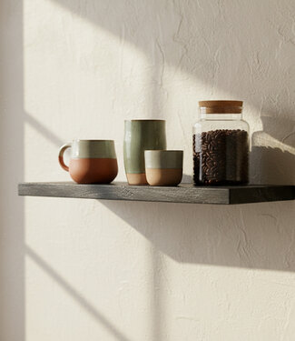 Raw Materials Amsterdam Zwevende Wandplank | Zwart | Hout | 80x18x3,8 cm