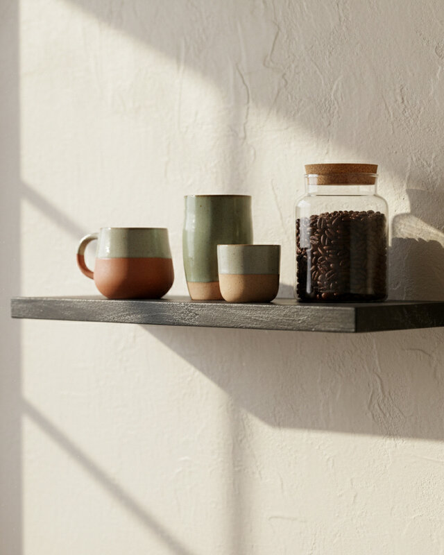 Raw Materials Amsterdam Zwevende Wandplank | Zwart | Hout | 80x18x3,8 cm