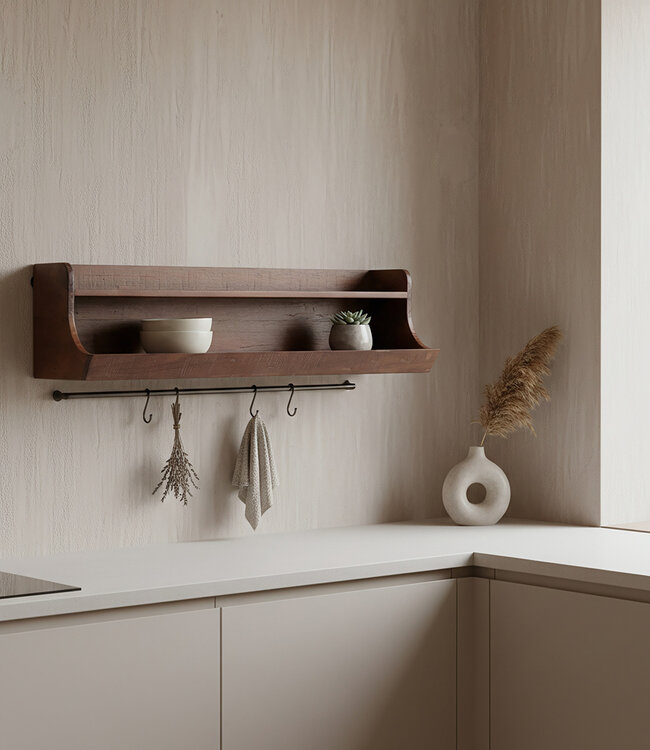 Raw Materials Amsterdam Factory Opbergwandplank | Hout | 80 cm