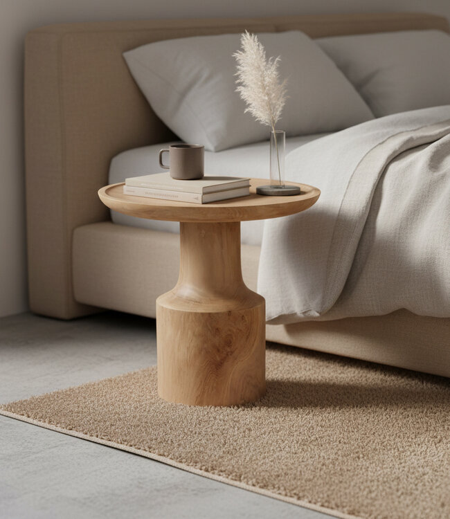 Nero teakhouten bijzettafel Day - natuurlijk teak