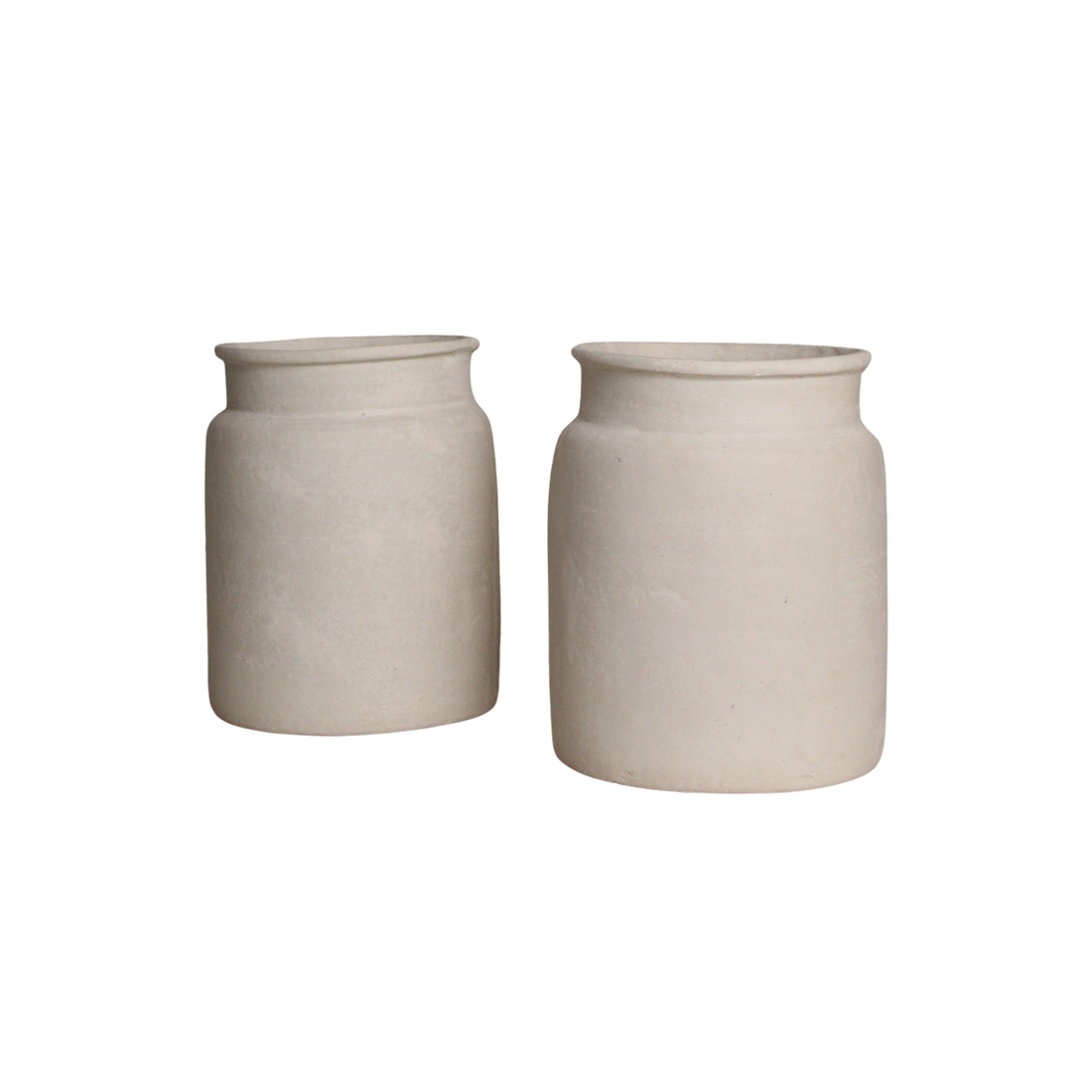 Raw Materials Amsterdam Decoratieve Vaas Mandore L | Krijt | 37,5x37,5x35 cm