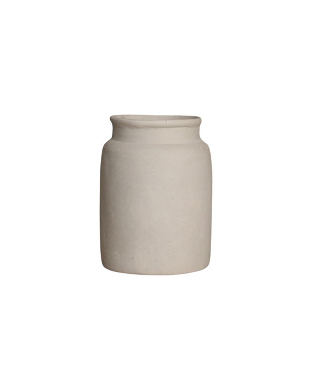 Raw Materials Amsterdam Decoratieve Vaas Mandore M | Krijt | 22x22x31 cm